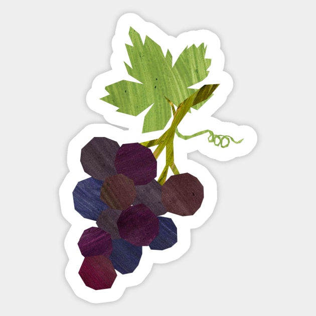 Grapes (bunch) Sticker by Babban Gaelg